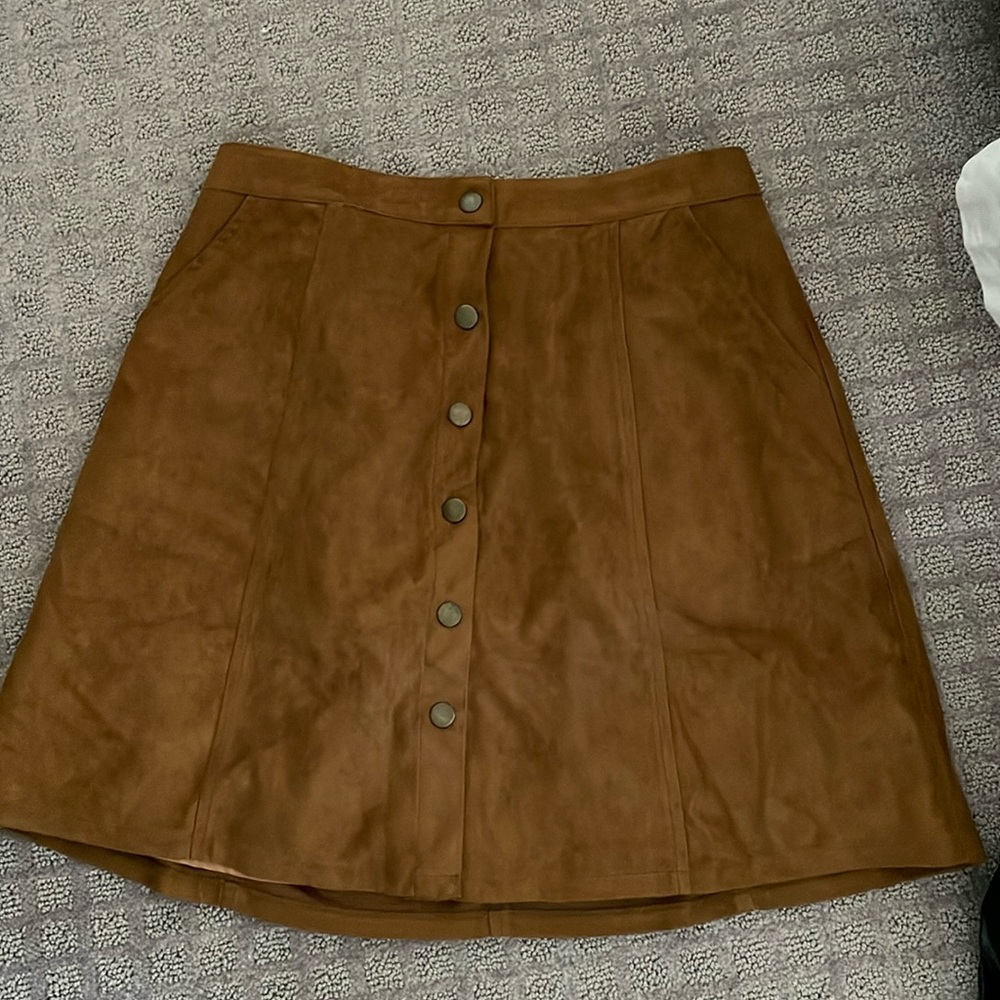 Suede skirt